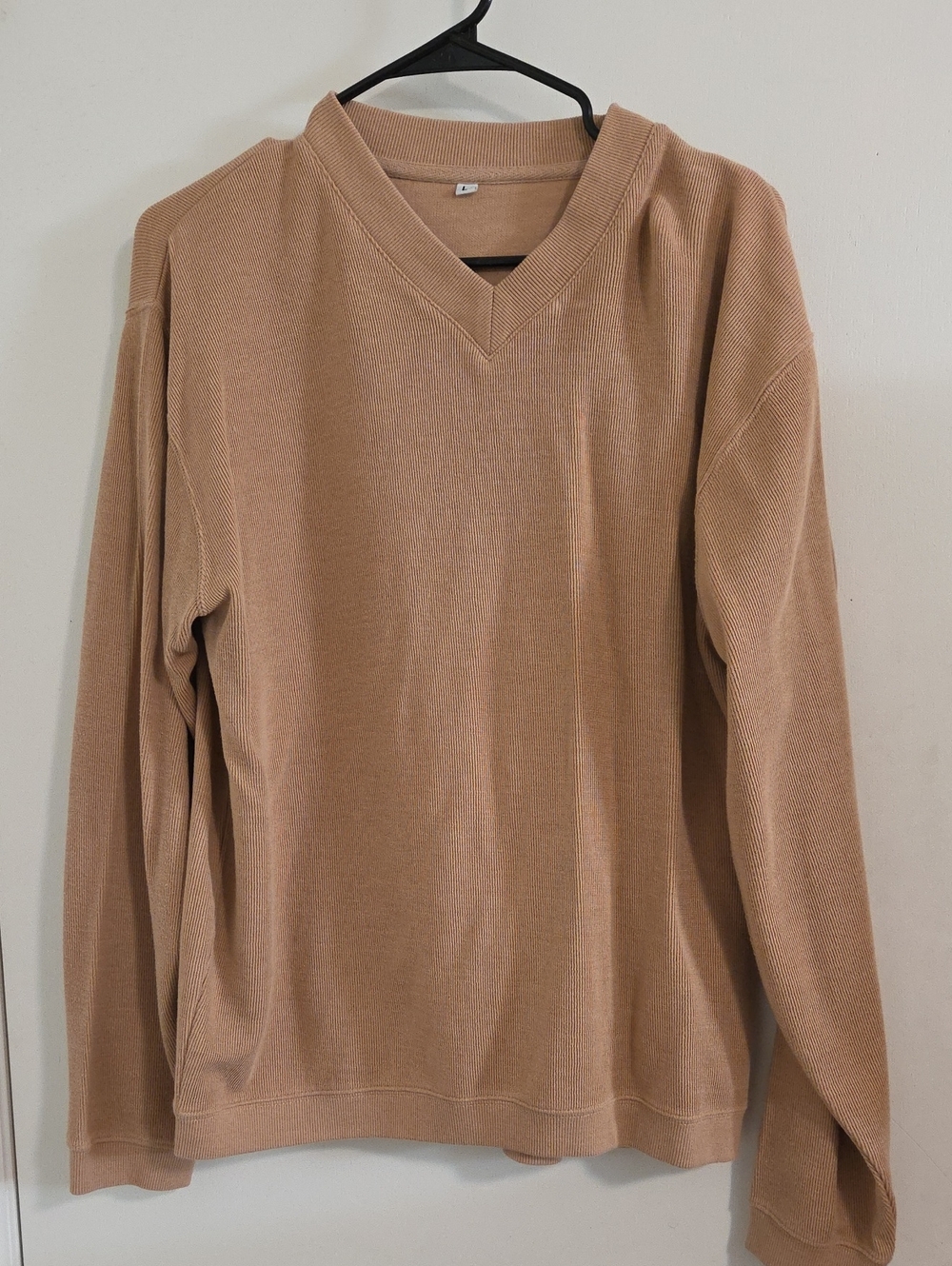 Men's V-Neck Sweater - Tan